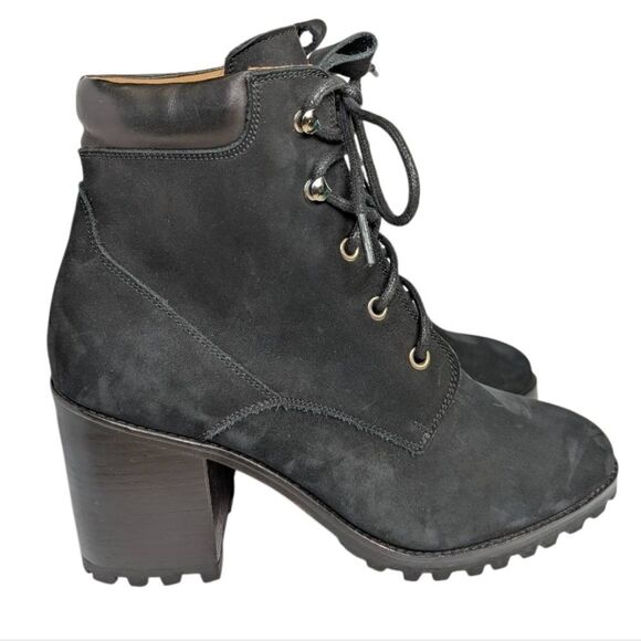 Rachel Comey Rollick Black Suede Lace-Up Combat Block Heel Boots Womens 10 - Picture 3 of 10